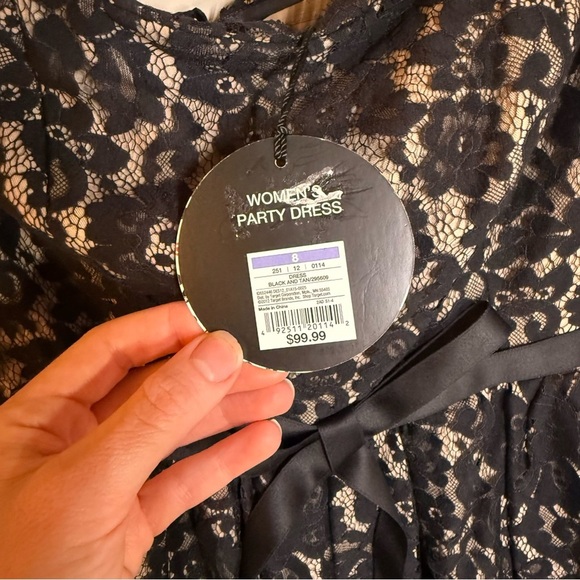 Robert Rodriguez Black and Tan Strapless Lace Floral Dress, Women’s Size 8 - Picture 7 of 9